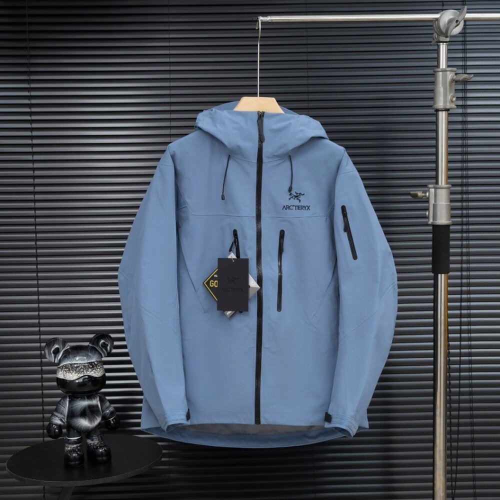Arc'teryx Pattern Casual Sports Hooded Zip-Up Hardshell Waterproof Jacket XL